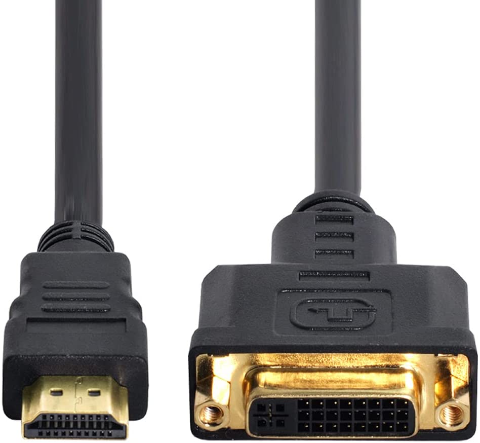 CY HDMI a DVI Cable HDMI macho a DVI (24+5) adaptador hembra 1080P para PC portátil HDTV DVI a adaptador HDMI